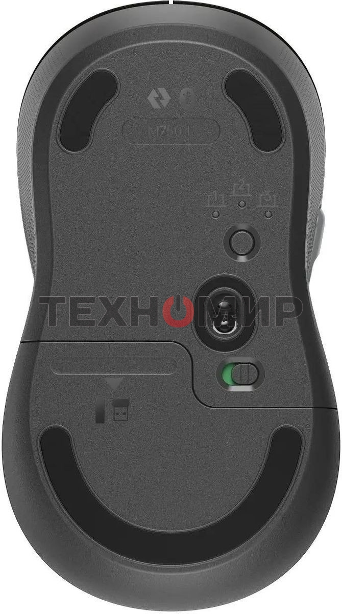 Мышь беспроводная Logitech M750 L Large графитовый, 4000 dpi, радиоканал, Bluetooth, USB, кнопки - 5