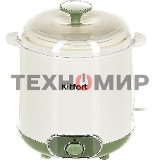 Йогуртница Kitfort KT-2005 20Вт 1б. 1500 мл белый/зеленый