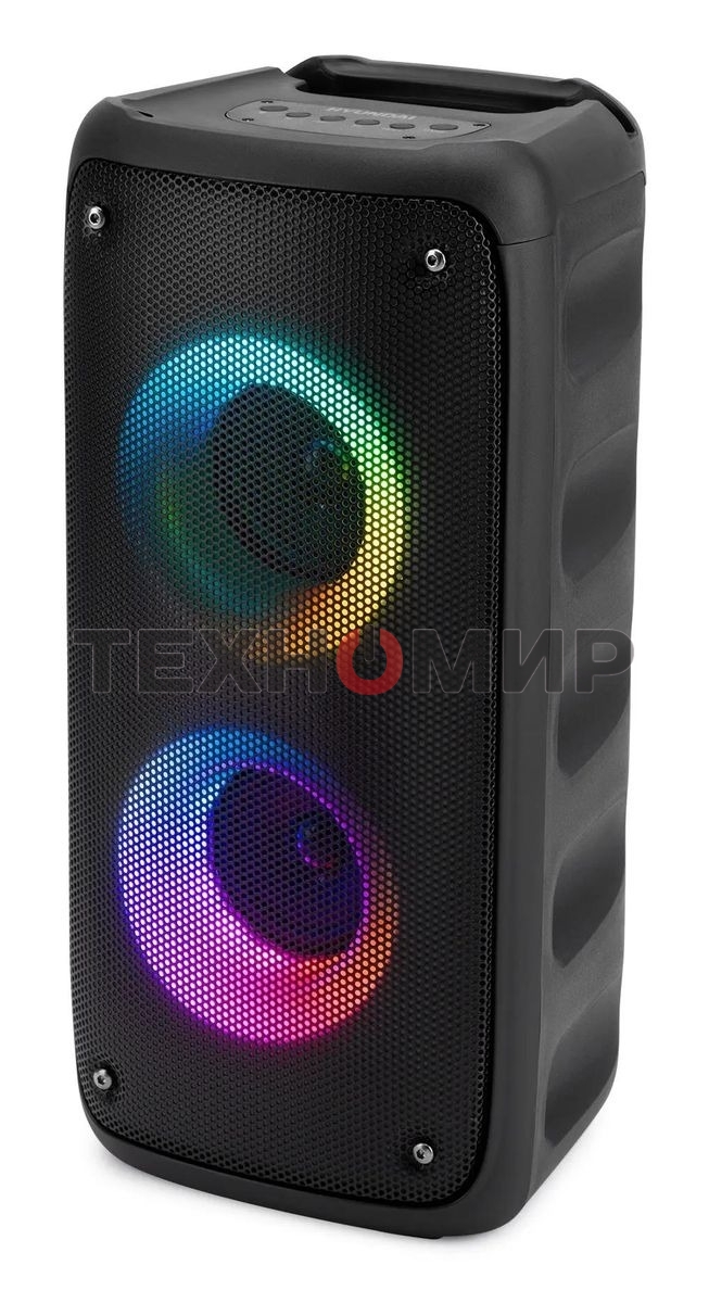 Минисистема Hyundai H-MC1230 черный 40Вт FM USB BT micro SD