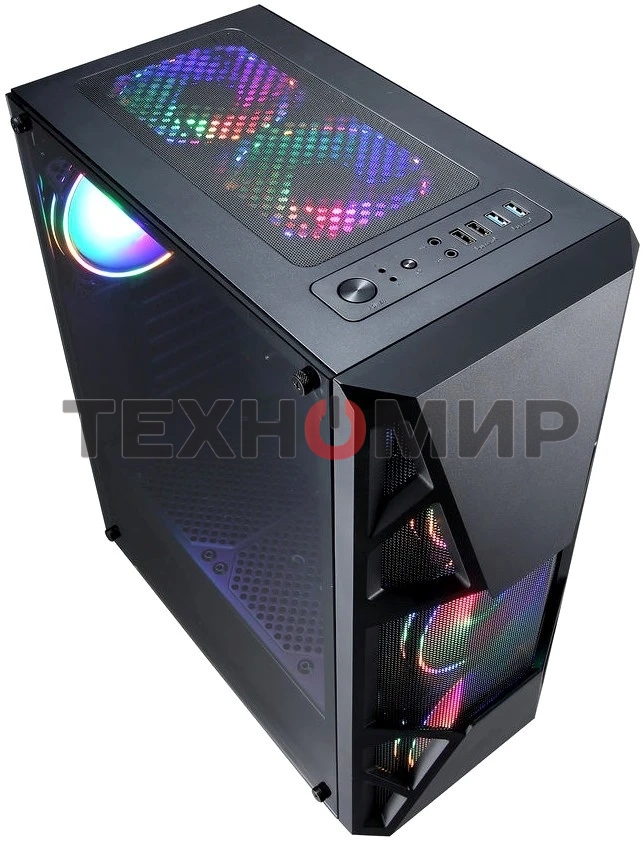 Компьютерный корпус Aerocool/Formula CL-3303B RGb черный без БП ATX 6x120мм 2xUSB 2.0 1xUSB 3.0 audio bott PSU