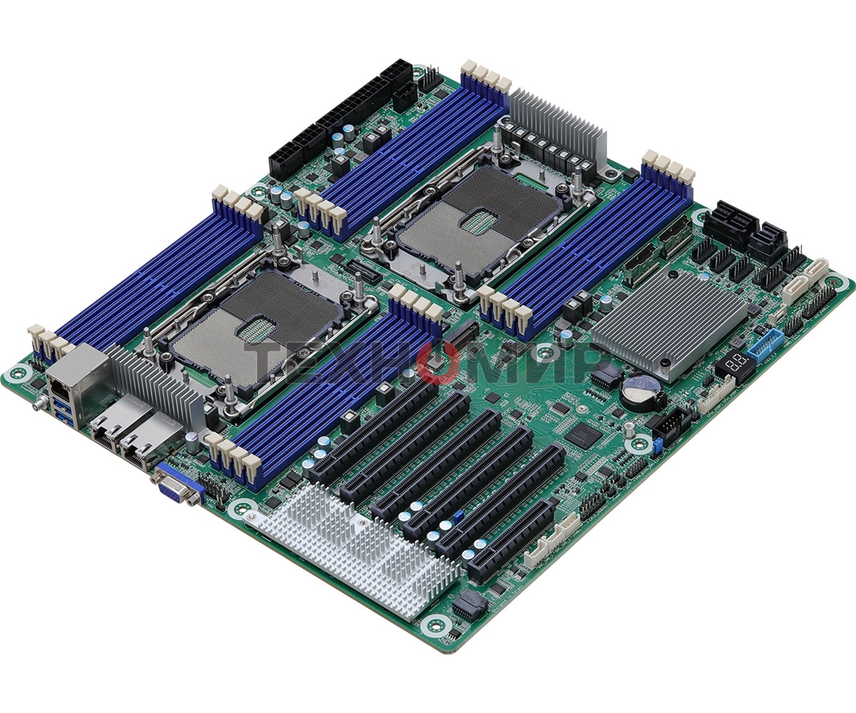 Материнская плата серверная ASRock SP2C621D16-2T, 2xLGA4189, Intel C621A, 16xDDR4, 14xSATA, 1xM.2, 5xPCIe 4.0 x16, 1xVGA, 2x10Gb LAN, 2xUSB-A 5Gbps, IPMI, EEB