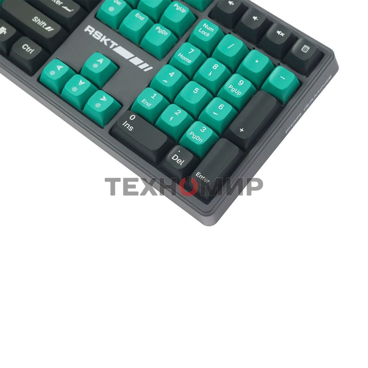 Клавиатура Raskat KM004 проводная, USB Type-A, зелёный/серый