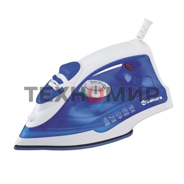 Утюг Sakura SA-3063NBL 1800 Вт тефлон.подошва пар.увлажнение самоочист