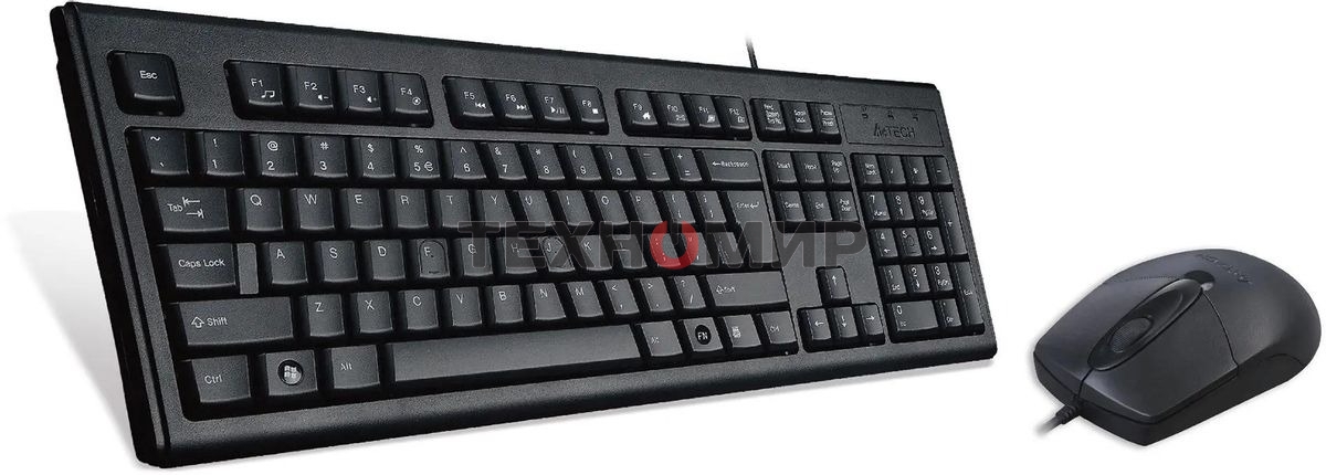 Комплект клавиатура+мышь A4Tech KRS-8372 проводной, USB, 1200 DPI, чёрный