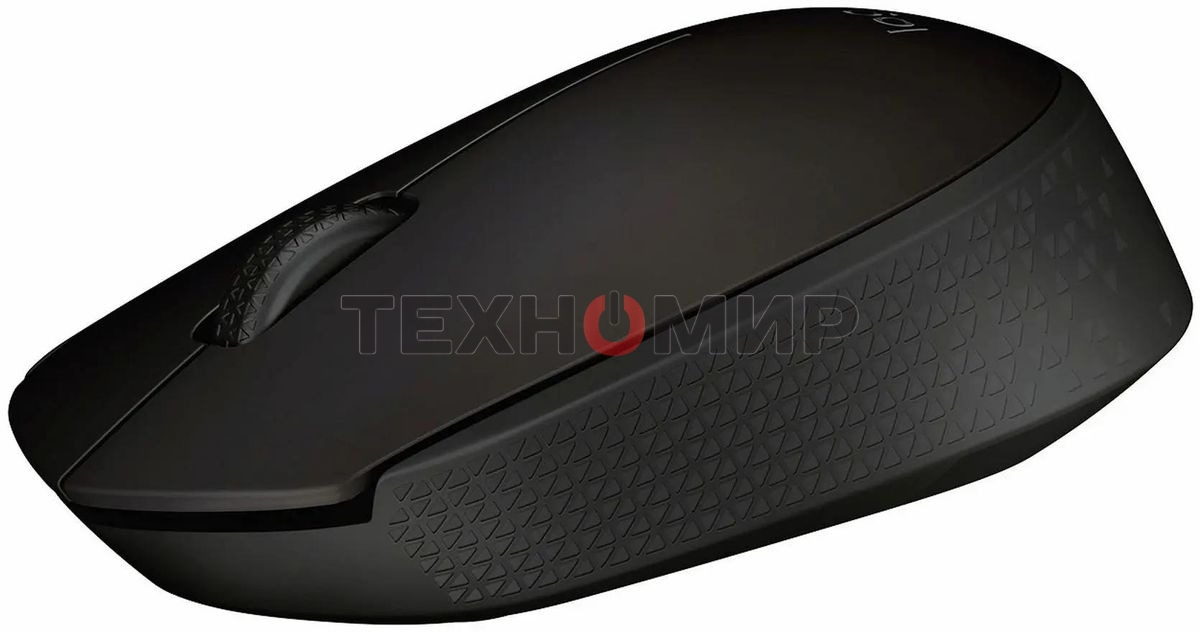 Мышь беспроводная Logitech B170 черный, 1000 dpi, радиоканал, USB, кнопки - 3