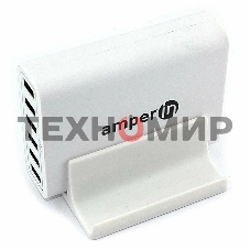 Блок питания (сетевой адаптер) Amperin Quick Charge 6-port QC 3.0 USB (YDS-TC060-4-2-0), белый