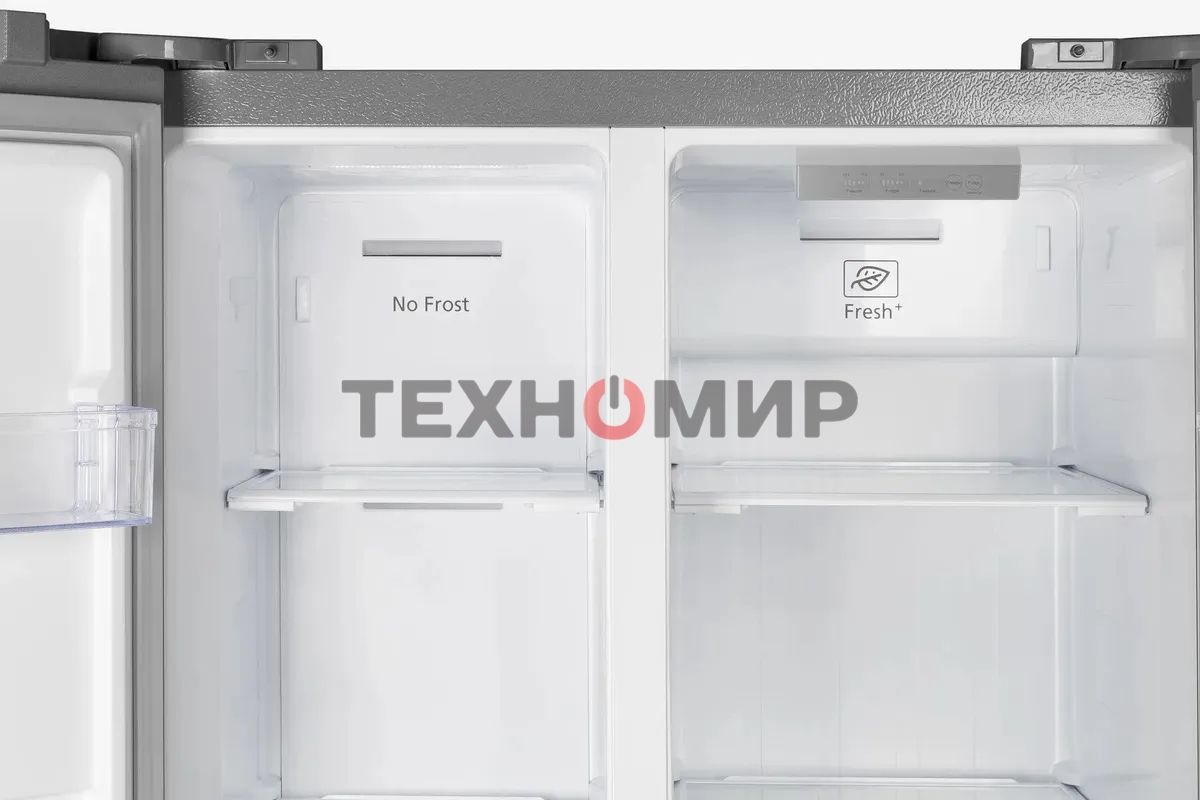 Холодильник Hyundai CS4502F нержавеющая сталь двухкамерный Side by Side 271/165л морозилка сбоку