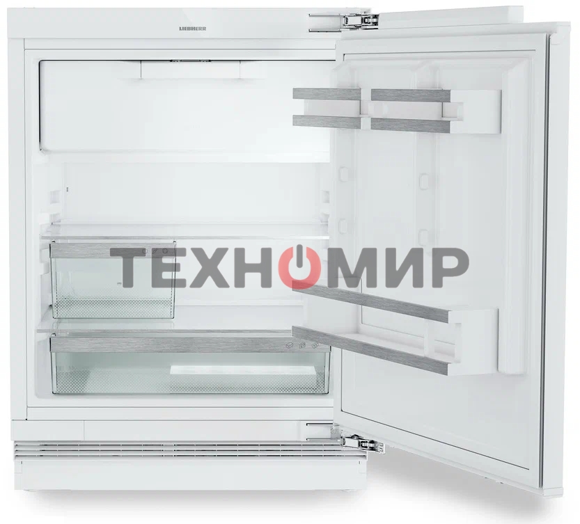 Встраиваемый холодильник Liebherr Pure, высота 82-88 см, door-on-door, с морозильным отделением, сенсорная электроника внутри камеры.