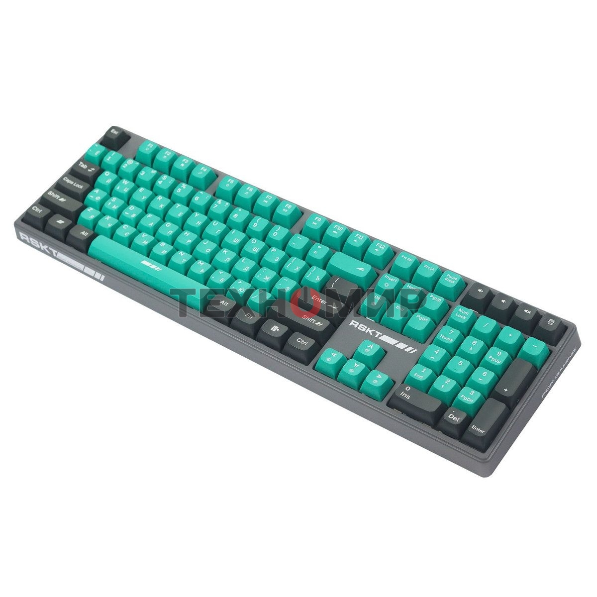 Клавиатура Raskat KM004 проводная, USB Type-A, зелёный/серый