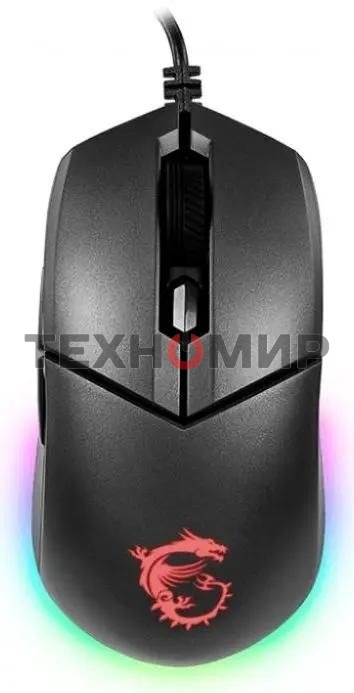 Мышь проводная MSI Clutch GM11 черный, 5000 dpi, USB, кнопки - 6