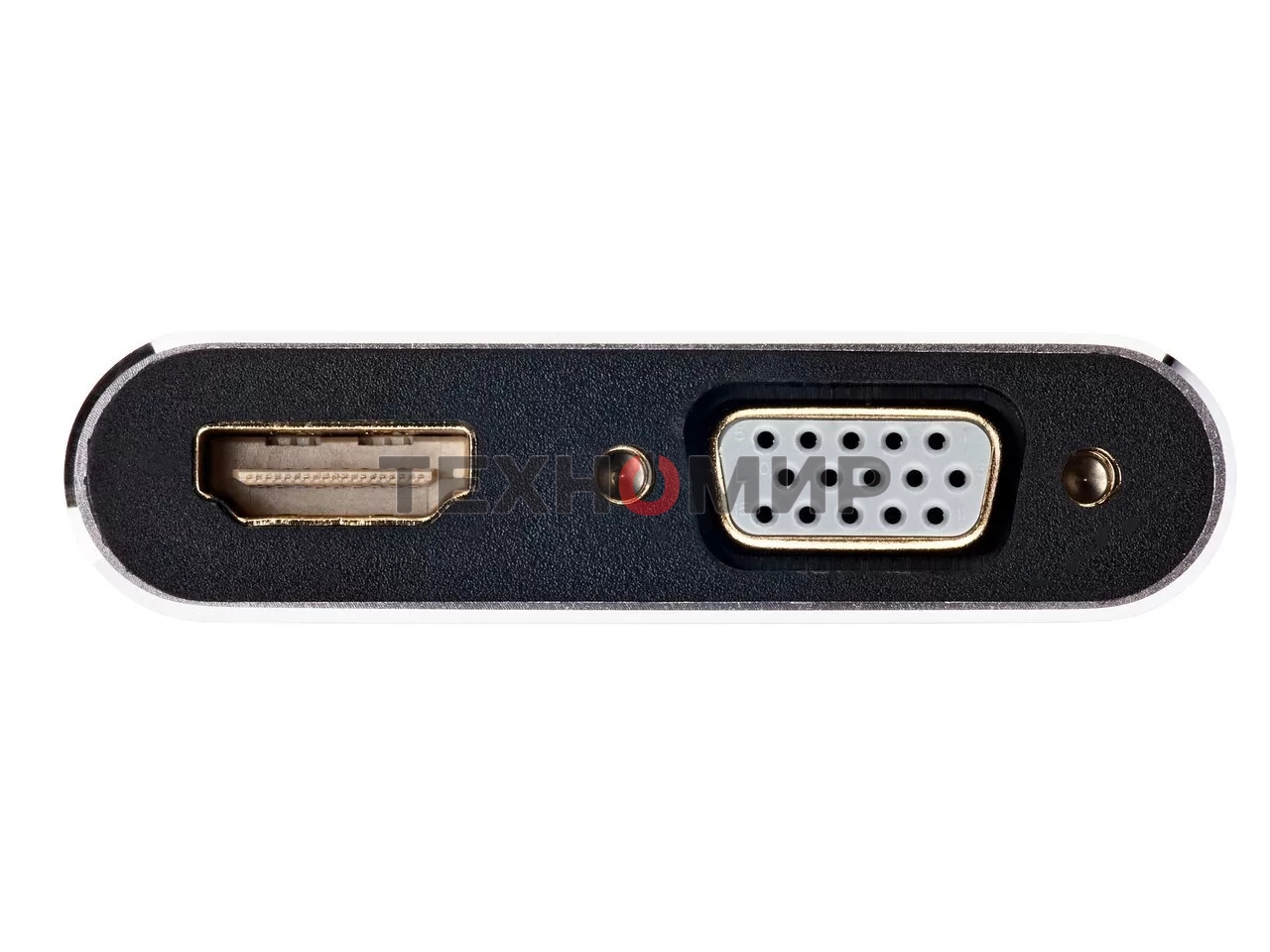 USB-концентратор USB3.1 TypeCm -->HDMI+USB3.0+PD+VGA Alum Grey 4K@30Hz, Telecom TUC055