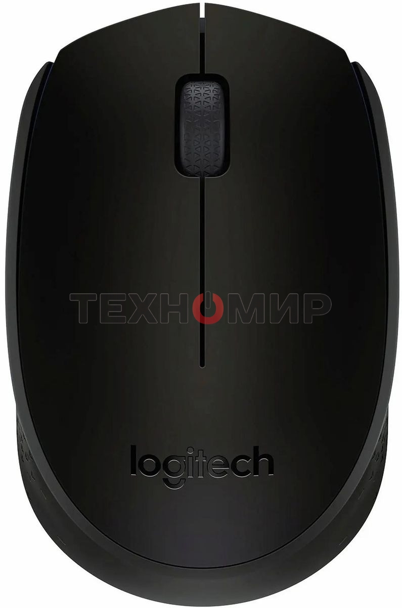 Мышь беспроводная Logitech B170 черный, 1000 dpi, радиоканал, USB, кнопки - 3