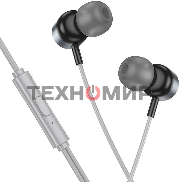 Наушники проводные HOCO (6942007612692) M122 Metal Grey