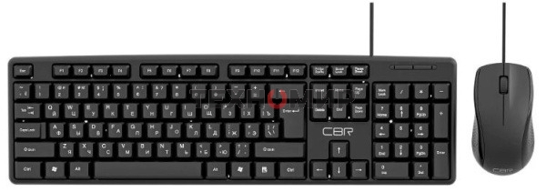 Комплект клавиатура+мышь CBR KB-SET 709 проводной, USB, 1000 DPI, чёрный