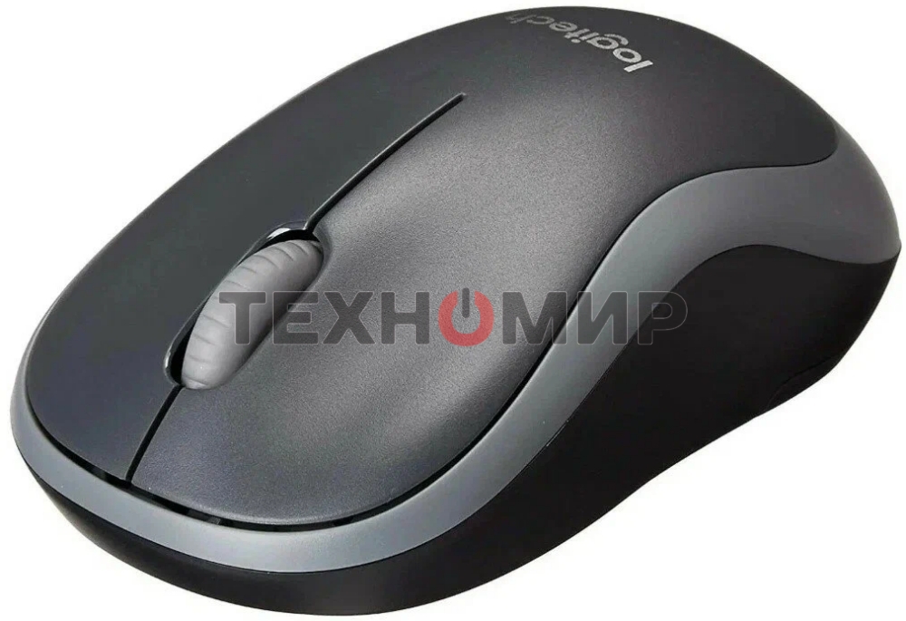Мышь беспроводная Logitech M186 черный/серый, 1000 dpi, радиоканал, USB, кнопки - 3