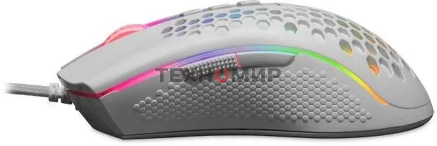 Мышь проводная Redragon Storm белый, 12400 dpi, USB, кнопки - 8