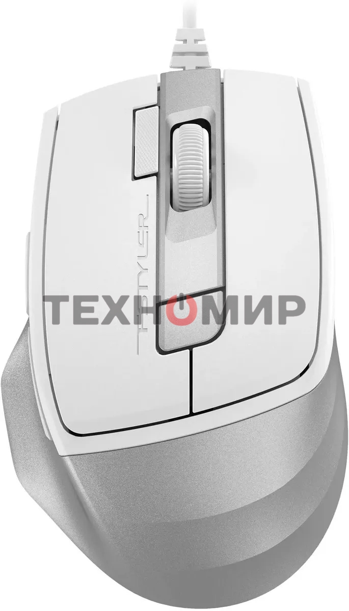 Мышь проводная A4Tech Fstyler FM45S Air белый/серебристый, 2400 dpi, USB, кнопки - 7