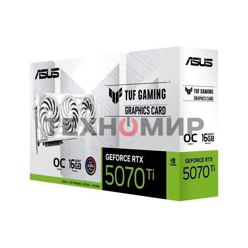 Видеокарта ASUS TUF-RTX5070TI-O16G-WHITEGAMING белый