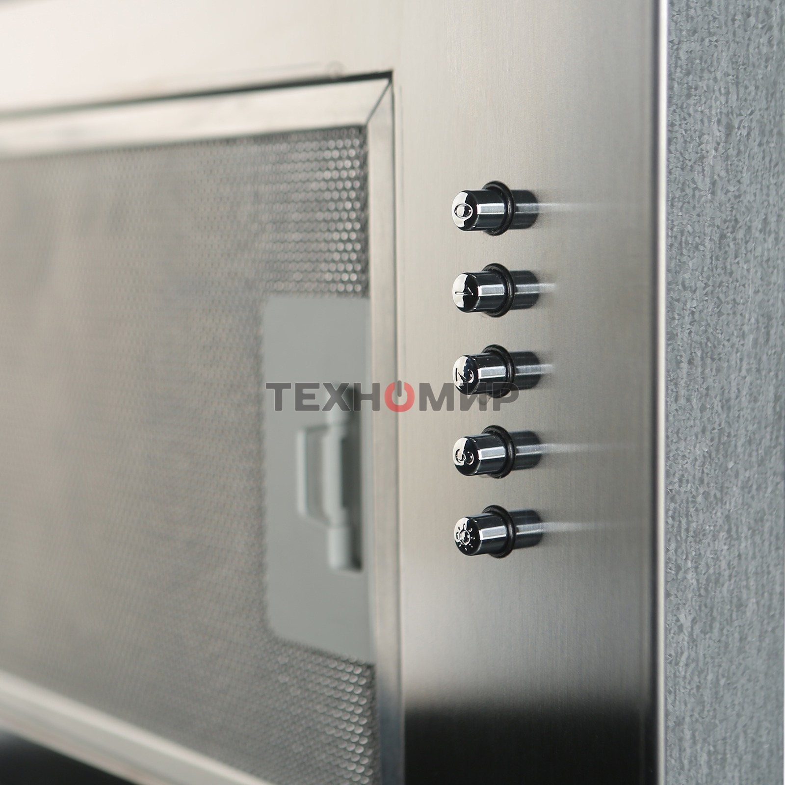 Встраиваемая вытяжка MONSHER ANGERS 60 Acier, ширина 60 см, отвод/рециркуляция, 500 м3/час, механическое кнопочное управление, 3 скорости, светодиодное освещение 1х5 Вт, металлические жироулавливающие фильтры, угольный фильтр KFY (опция), уровень шума 45 