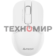 Мышь беспроводная A4Tech Fstyler FB12 белый, 1200 dpi, радиоканал, Bluetooth, USB, кнопки - 3