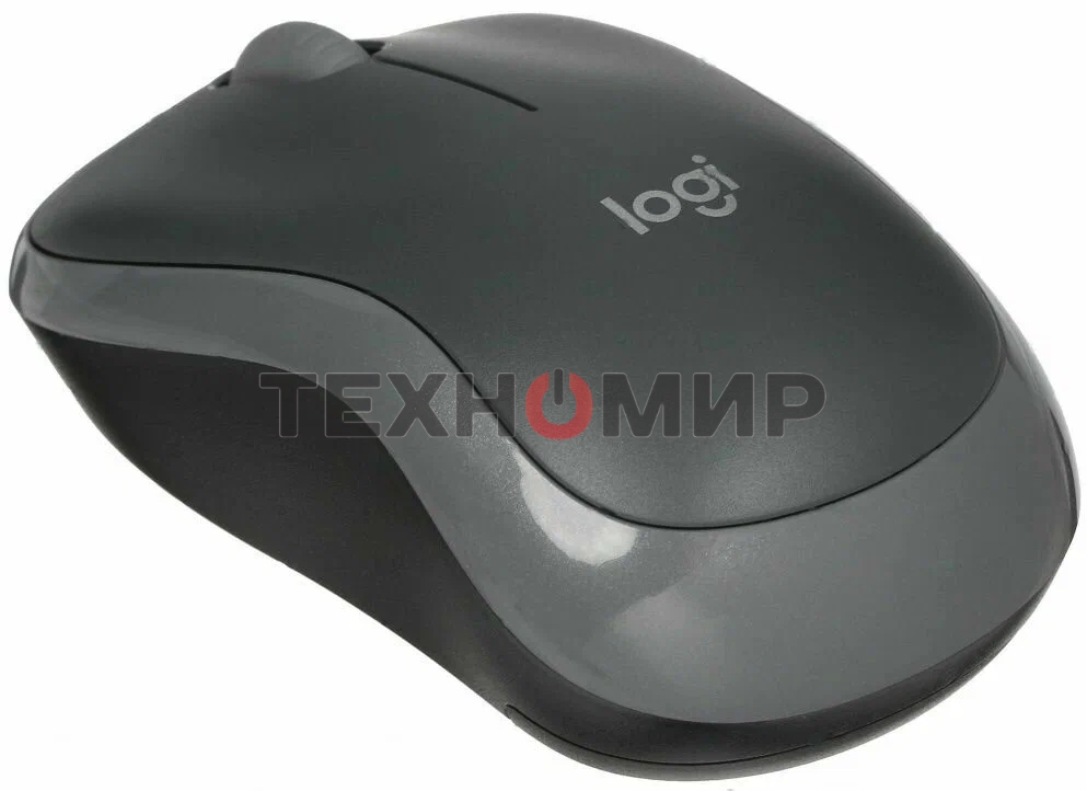 Мышь беспроводная Logitech M186 черный/серый, 1000 dpi, радиоканал, USB, кнопки - 3