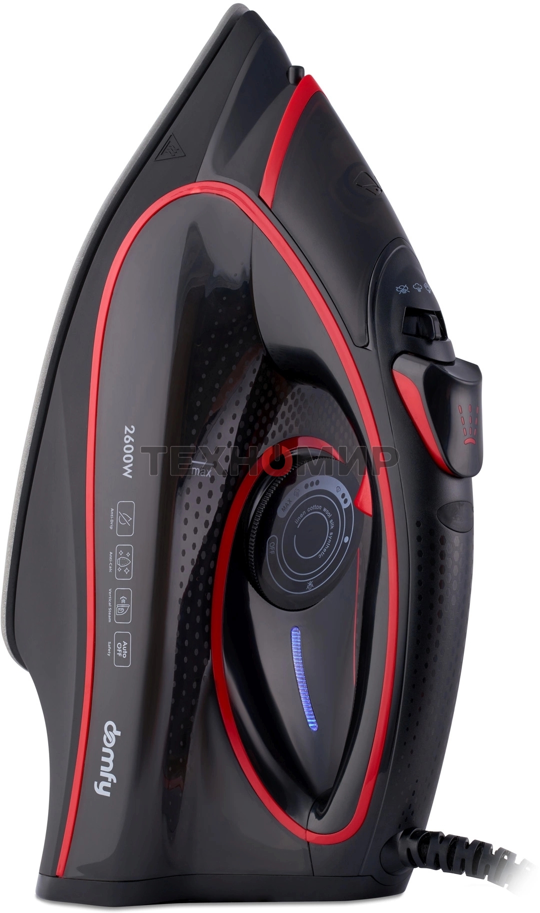 Утюг Domfy DSC-EI606 2600Вт черный/красный