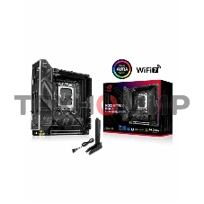 Материнская плата ASUS ROG STRIX B860-I GAMING WIFI, LGA1851, Intel B860, 2xDDR5, 4xSATA, 2xM.2, 1xPCIe 5.0 x16, 1xDP, 1xHDMI, 1xThunderbolt 4, 1x2.5Gb LAN, Wi-Fi 7, 2xUSB 2.0, 3xUSB 3.2 Gen 1, 1xUSB 3.2 Gen 2, 1xUSB 3.2 Gen 2x2, 1xUSB-C, 1xS/PDIF, 2x3.5 