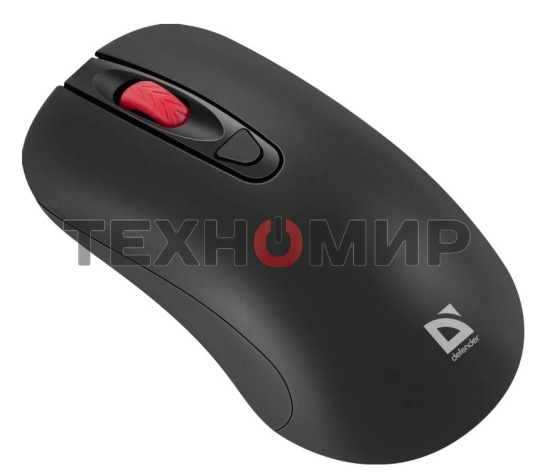 Мышь беспроводная Defender Nexus MS-195 черный, 1600 dpi, радиоканал, USB, кнопки - 4