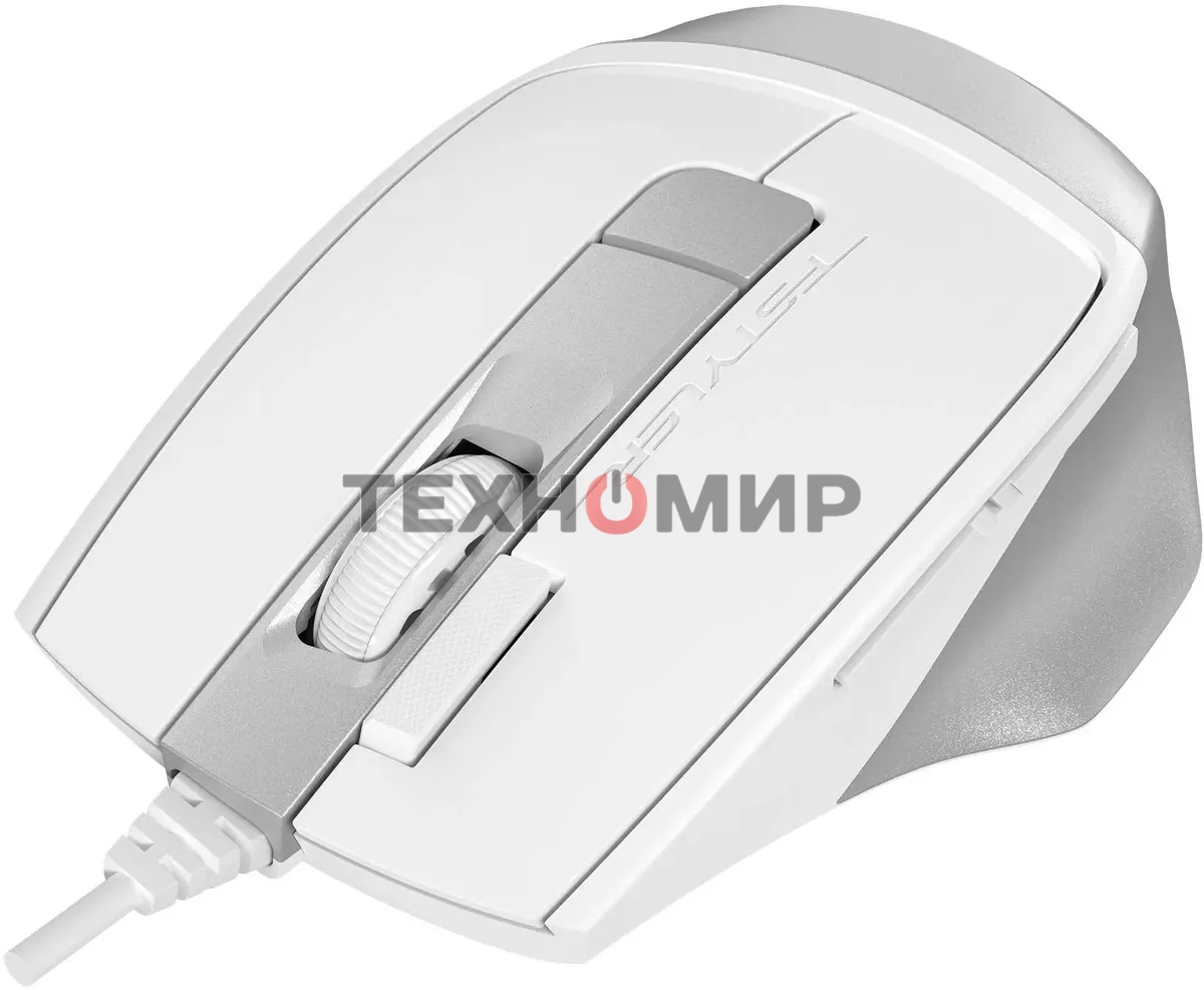 Мышь проводная A4Tech Fstyler FM45S Air белый/серебристый, 2400 dpi, USB, кнопки - 7