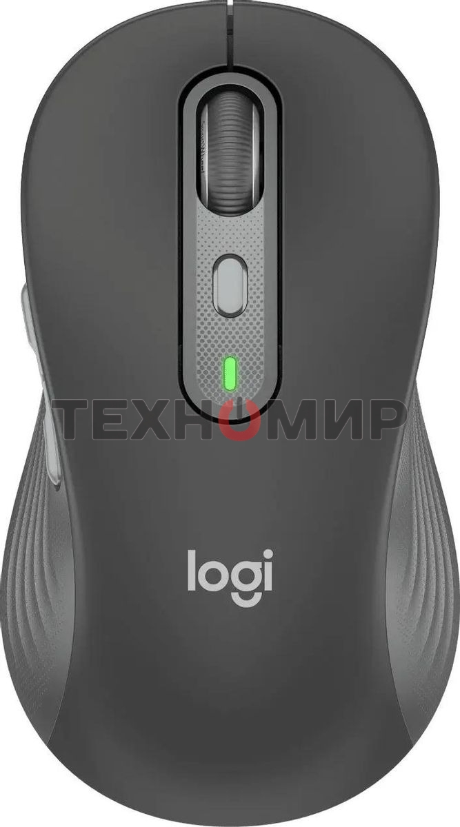 Мышь беспроводная Logitech M750 L Large графитовый, 4000 dpi, радиоканал, Bluetooth, USB, кнопки - 5