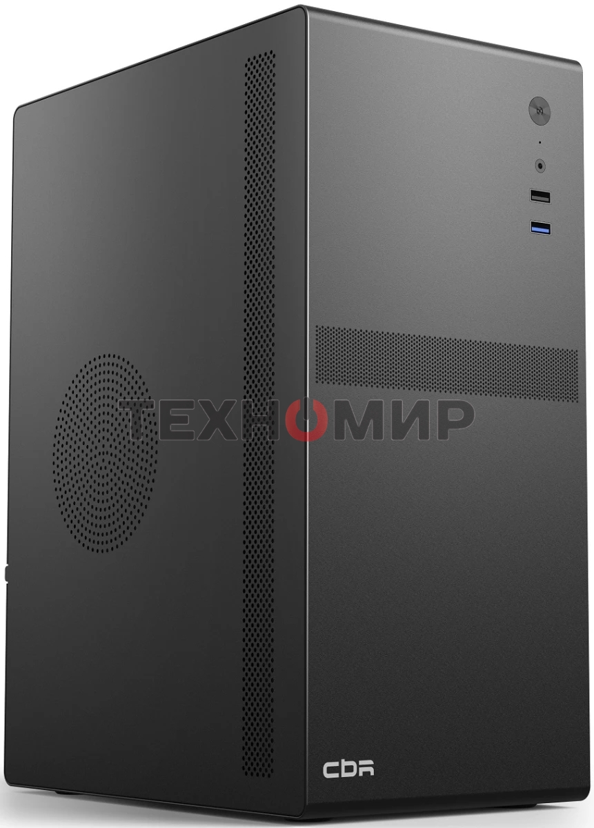 Компьютерный корпус CBR mATX Minitower V203, без БП, 1хUSB 3.0, 1хUSB 2.0, HD Audio+Mic, черный PCC-MATX-V203-WPSU