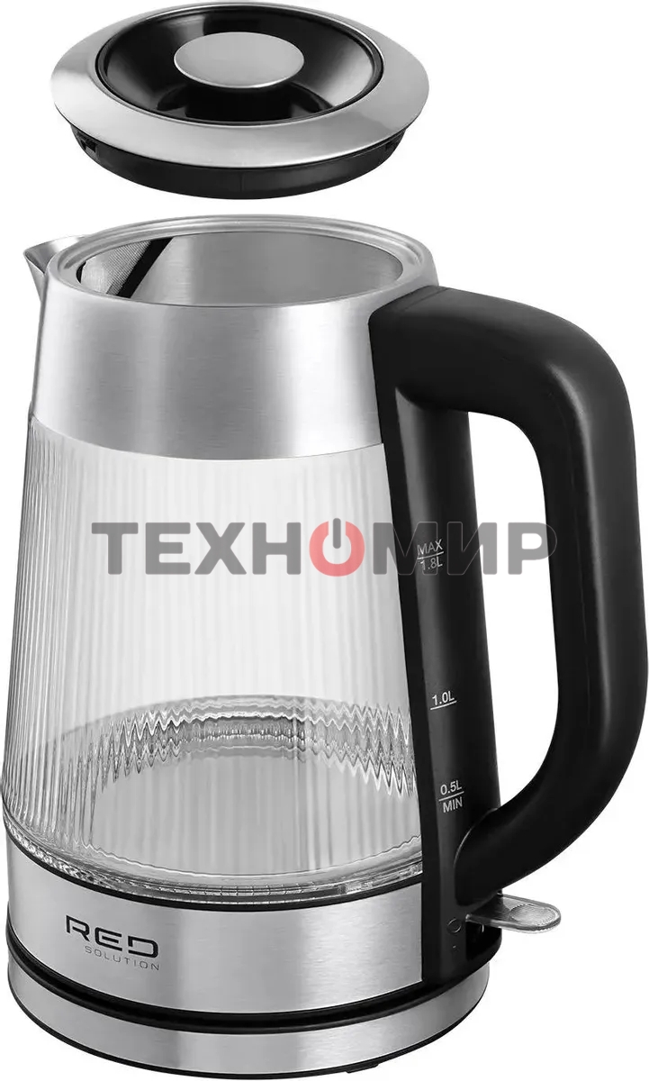 Чайник электрический Red Solution G121 1.8 л, 2200 Вт, черный/серебристый