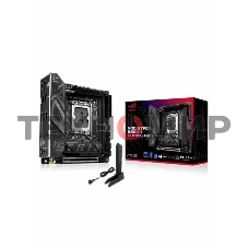 Материнская плата ASUS ROG STRIX B860-I GAMING WIFI, LGA1851, Intel B860, 2xDDR5, 4xSATA, 2xM.2, 1xPCIe 5.0 x16, 1xDP, 1xHDMI, 1xThunderbolt 4, 1x2.5Gb LAN, Wi-Fi 7, 2xUSB 2.0, 3xUSB 3.2 Gen 1, 1xUSB 3.2 Gen 2, 1xUSB 3.2 Gen 2x2, 1xUSB-C, 1xS/PDIF, 2x3.5 