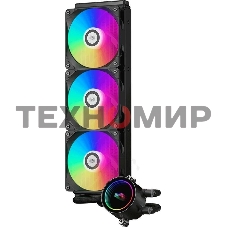 Система жидкостного охлаждения PcCooler DA360 BK ARGb Soc-AM5/AM4/1200/1700/1851 черный 4-pin Al 300W Ret (DA360-BKAWXX-GL)