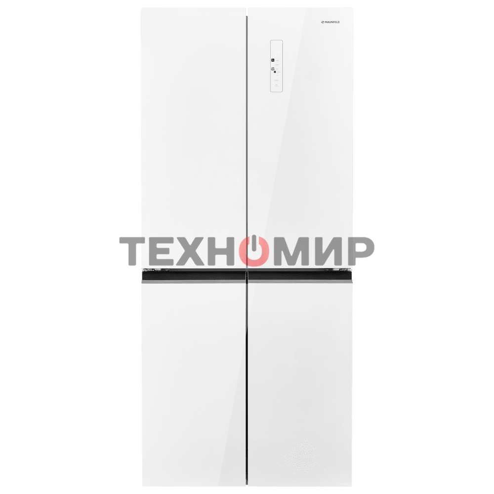 Холодильник Maunfeld MFF183NFWE белый трехкамерный инвертор 270/135л морозилка снизу, Total NoFrost, Side by Side
