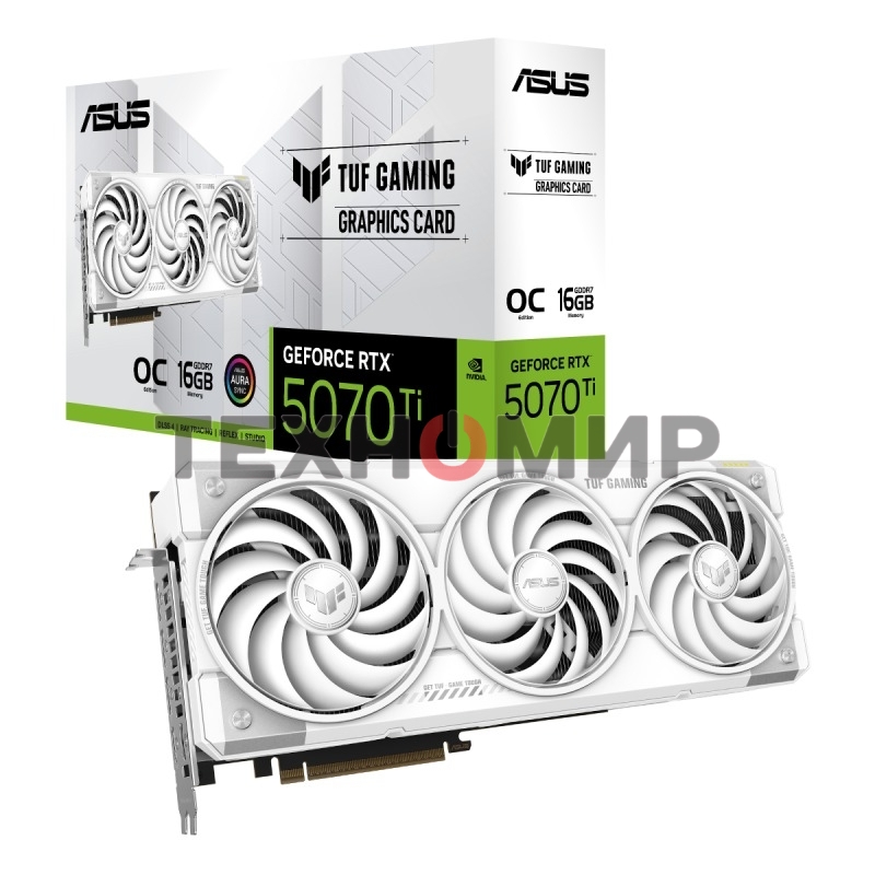 Видеокарта ASUS TUF-RTX5070TI-O16G-WHITEGAMING белый