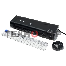 Ламинатор Гелеос ЛМ A4 Комбо, А4, 2х150 (пленка 75-150мкм), 300 мм/мин, 2 вала, пласт. корпус, мах толщина 0,6мм, разжим валов, + резак, обрезчик углов и стартовый набор пленок