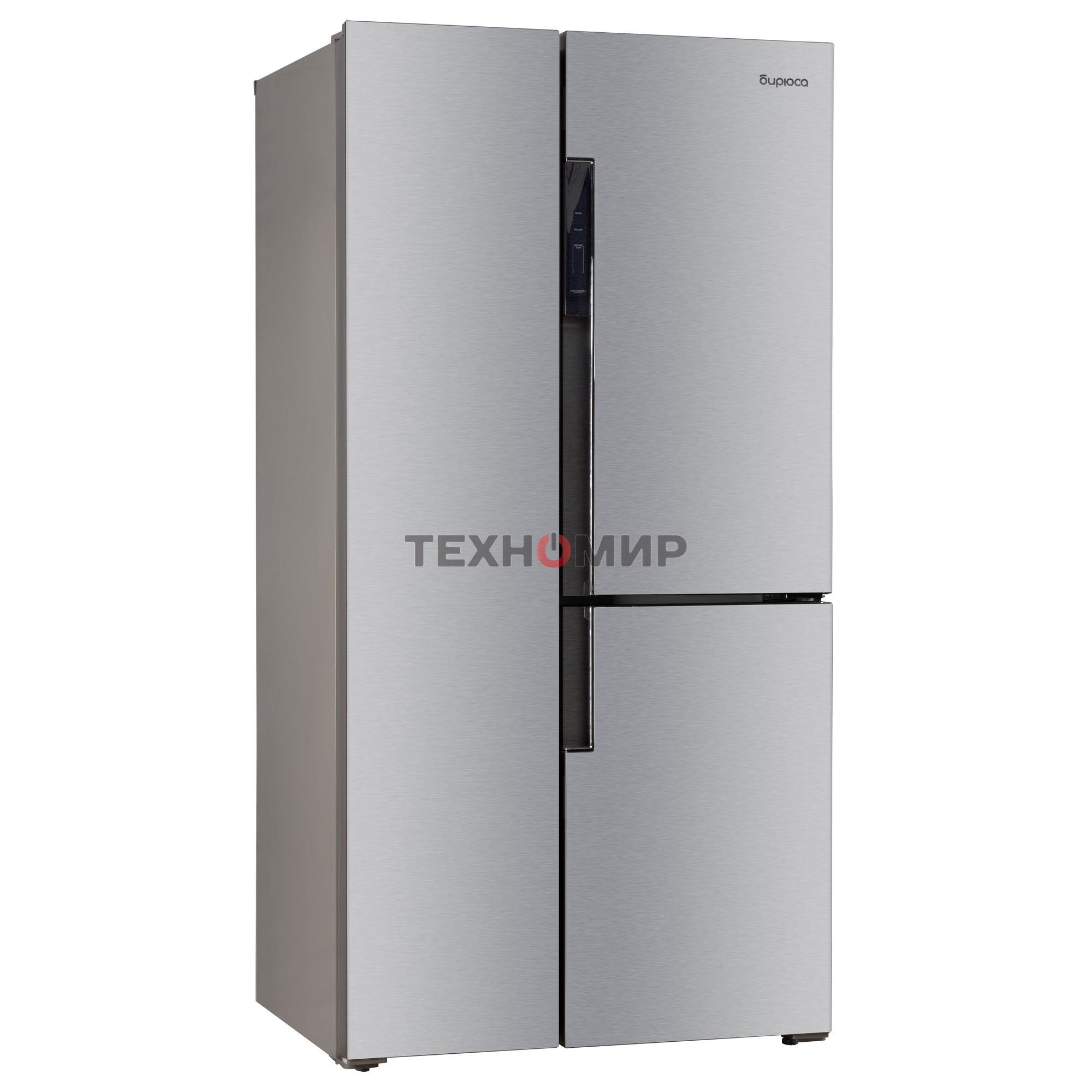 Холодильник Бирюса TD 563 I нержавеющая сталь трехкамерный 207/223 л морозилка слева, NoFrost, Side-by-side