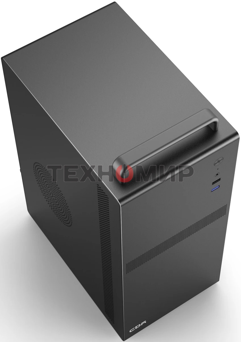 Компьютерный корпус CBR mATX Minitower V205, без БП, 1хUSB 3.0, 1хUSB 2.0, HD Audio+Mic, ручка, каркас металл 1.8мм, Black PCC-MATX-V205-WPSU