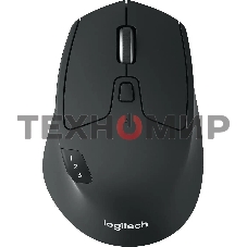 Мышь беспроводная Logitech M720 Triathlon черный, 1000 dpi, радиоканал, Bluetooth, USB, кнопки - 8