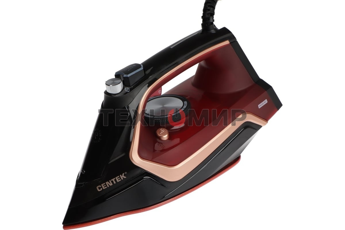 Утюг Centek CT-2313 красный, 2400 Вт, 50 г/мин, 185 г/мин, 350 мл