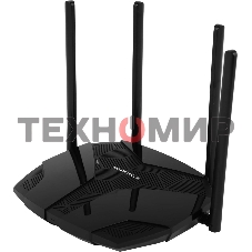 Роутер Mercusys MR70X AX1800 Dual-Band WiFi 6 Router, 574 Mbps at 2.4 GHz + 1201 Mbps at 5 GHz,4× Fixed External Antennas, 3× Gigabit LAN Ports, 1× Gigabit WAN Port, 1024-QAM, OFDMA, Router/Access Point Mode, MU-MIMO, WPA3, TWT, BSS Color