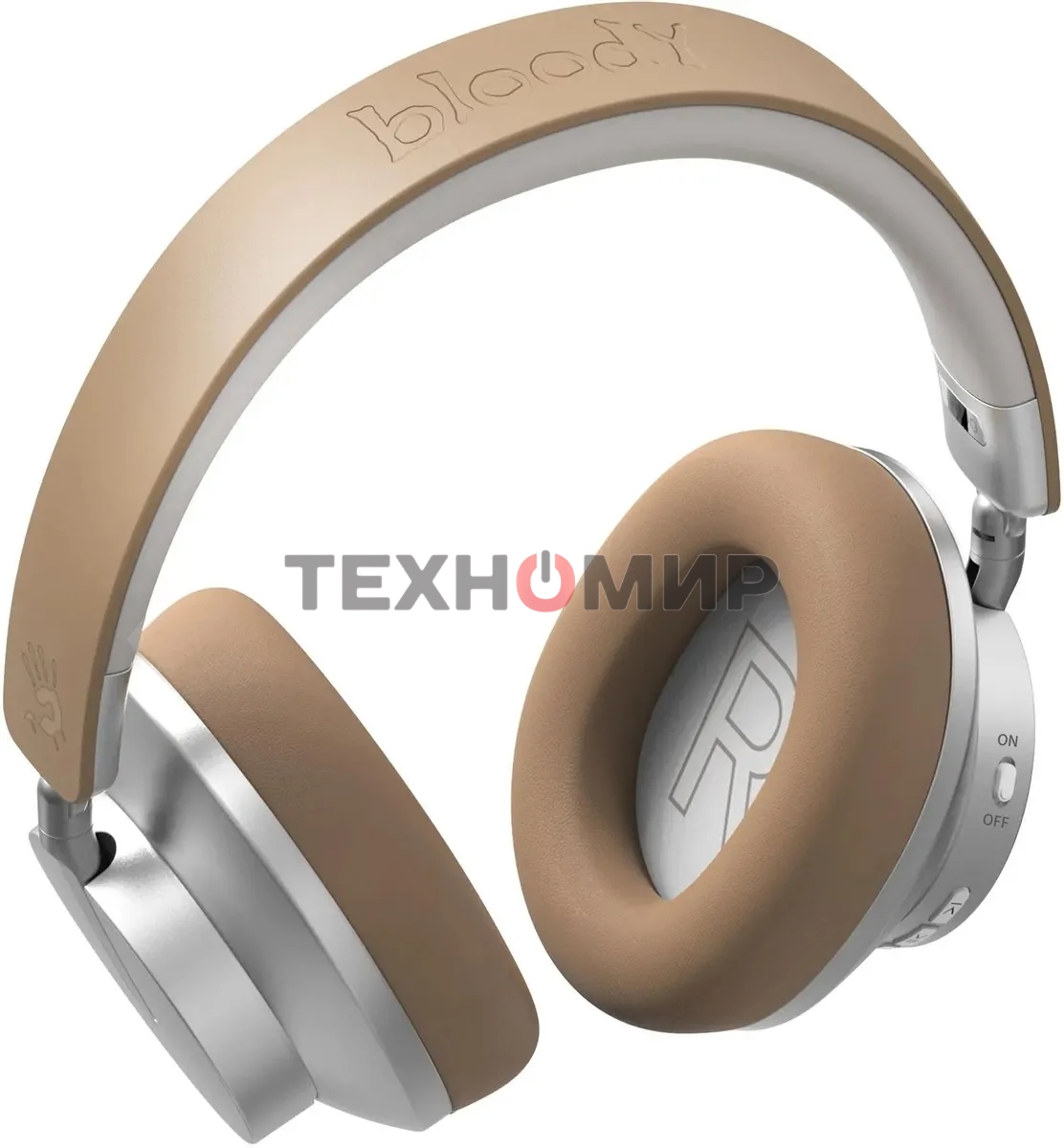 Беспроводные/проводные наушники A4Tech Bloody MH390 хаки, накладные, Bluetooth + проводной