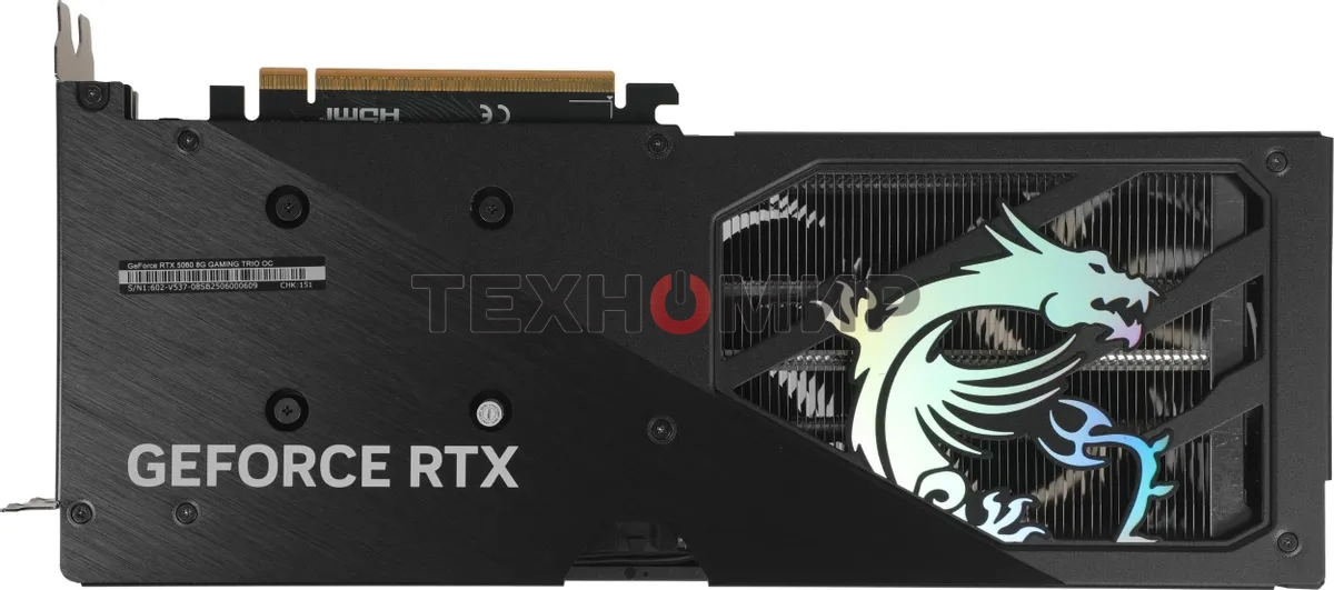 Видеокарта MSI RTX 5060 8G GAMING TRIO OC, NVIDIA RTX 5060, 8Gb, GDDR7, 128 bit, PCI-E 5.0, HDMIx1, DPx3, HDCP, 2640 MHz