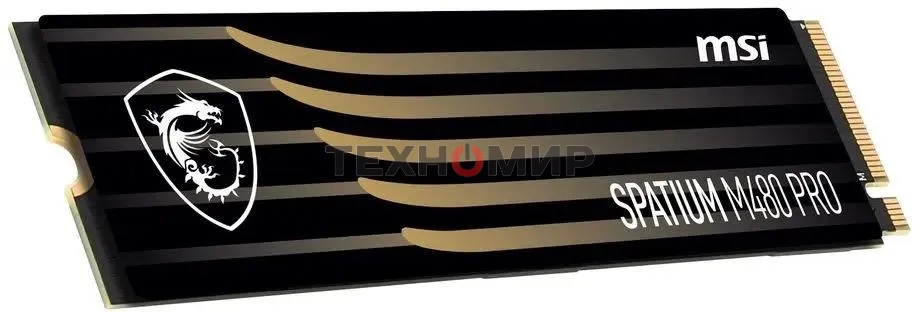 Накопитель SSD MSI SPATIUM M480 PRO, 2Tb, M.2 2280, PCIe 4.0 x4, NVMe, R/W 7400/7000
