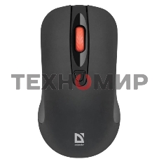 Мышь беспроводная Defender Nexus MS-195 черный, 1600 dpi, радиоканал, USB, кнопки - 4