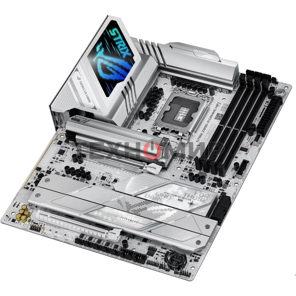 Материнская плата ASUS ROG STRIX Z890-A GAMING WIFI, LGA 1851, Intel Z890, 4xDDR5, 4xSATA, 5xM.2, 1xPCIe 4.0 x16, 1xPCIe 5.0 x16, 1xHDMI, 1xDP, 1x 2.5Gb LAN, 2xUSB-A 3.2 Gen 1, 5xUSB-A 3.2 Gen 2, 1xUSB-C 3.2 Gen 2, 2xThunderbolt 4, 2x3.5 мм, 7.1, ATX