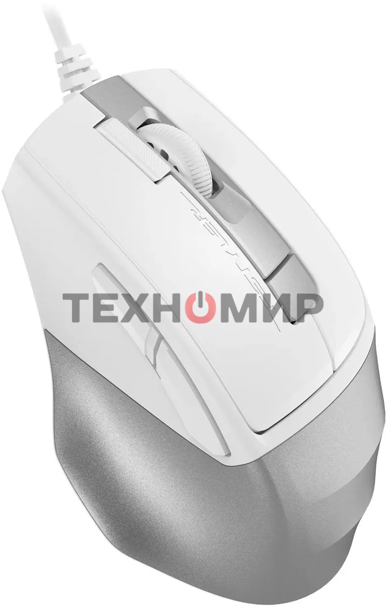 Мышь проводная A4Tech Fstyler FM45S Air белый/серебристый, 2400 dpi, USB, кнопки - 7