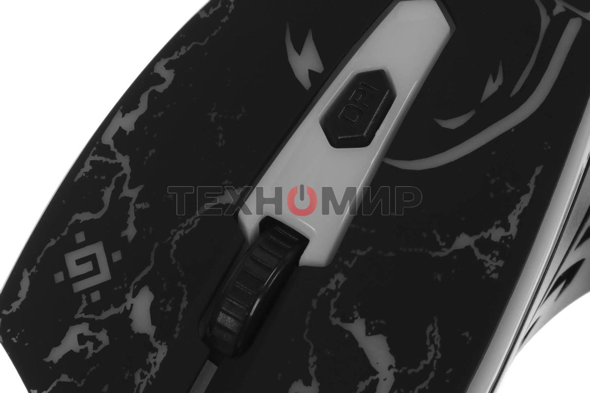 Мышь проводная Defender Overmatch GM-069 черный, 2400 dpi, USB, кнопки - 4