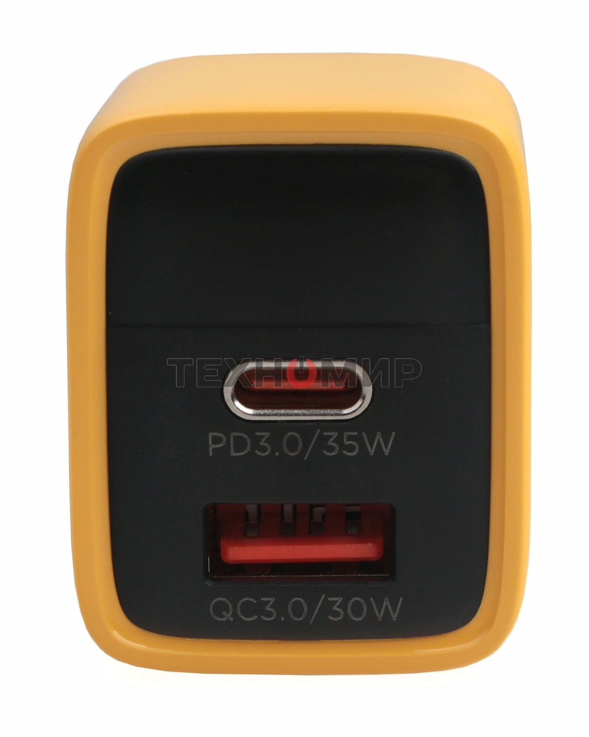 Сетевое зарядное устройство с дисплеем Cablexpert MP3A-PC-53, 35Вт GaN, QC3.0/PD3.0, 1хUSB, 1хType-C, желтый, коробка